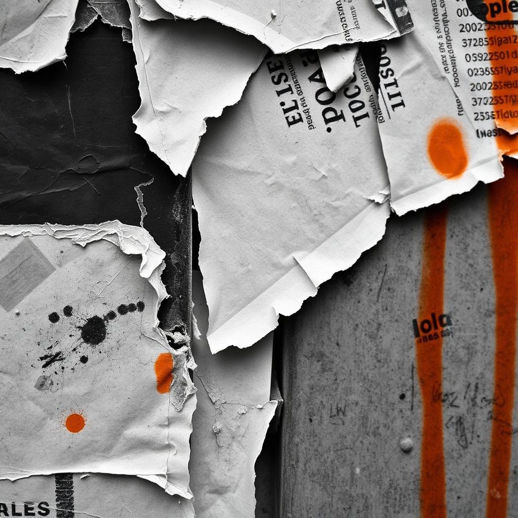 Torn street posters texture